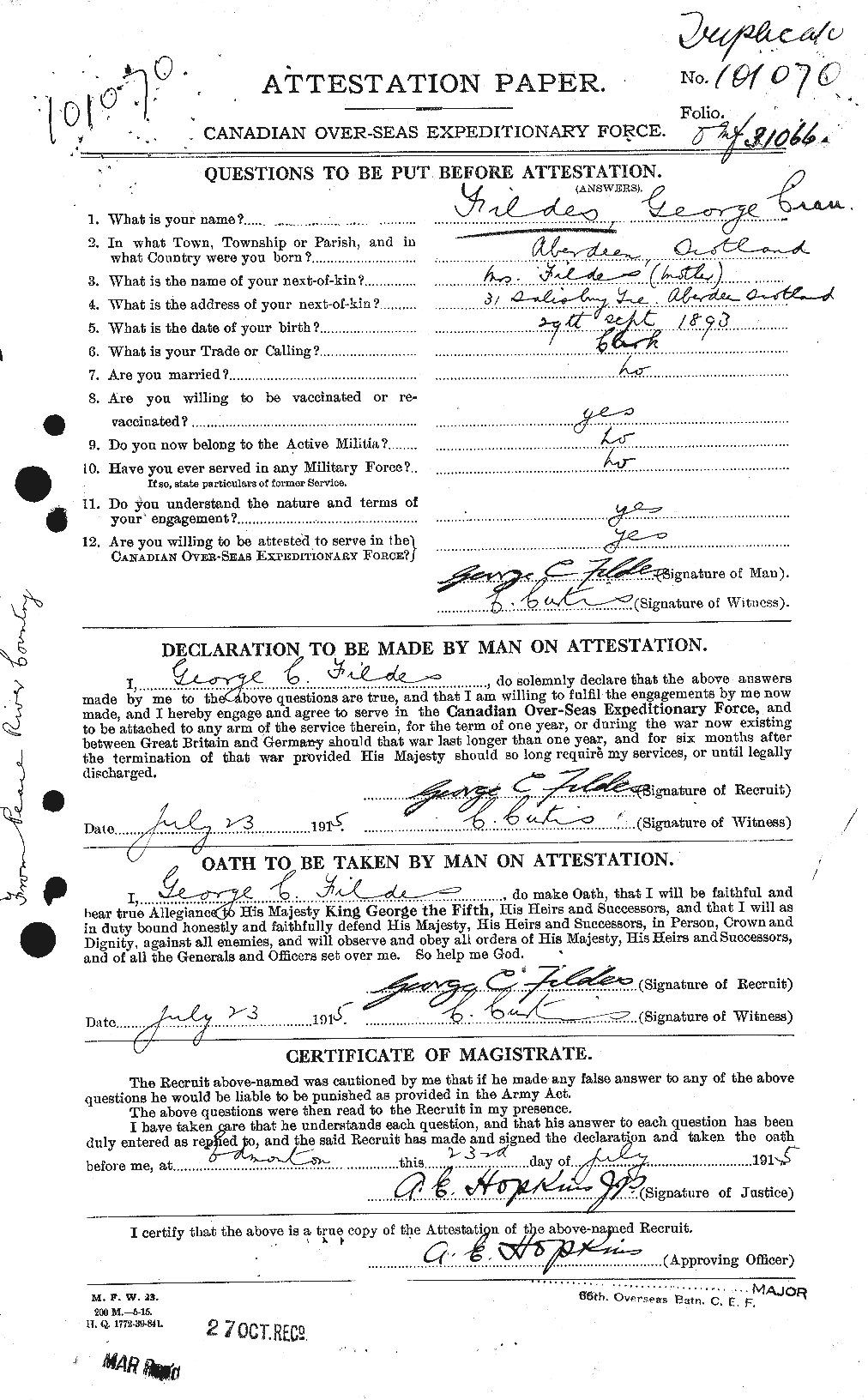 Personnel Records of the First World War - CEF 321102a