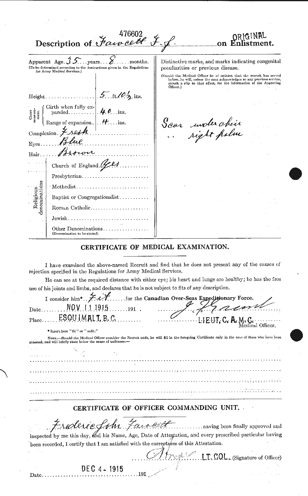 Personnel Records of the First World War - CEF 322276b