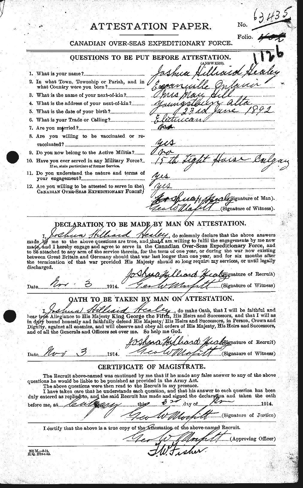 Personnel Records of the First World War - CEF 383831a