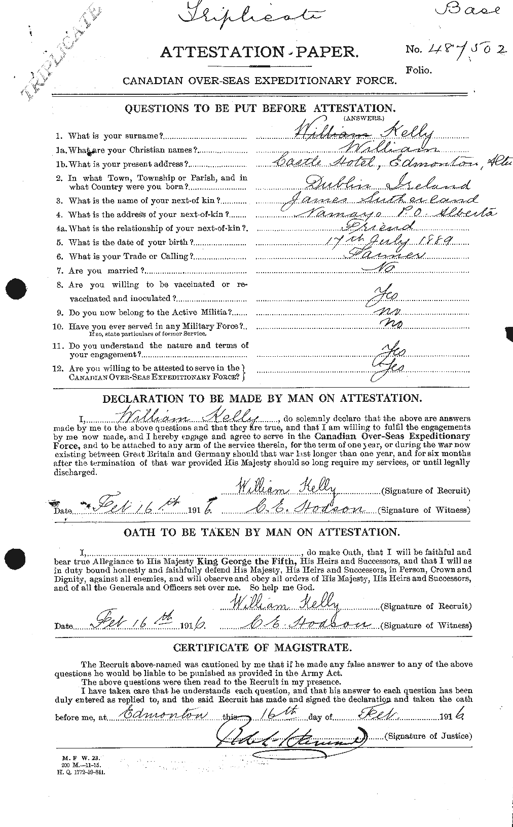 Personnel Records of the First World War - CEF 429816a