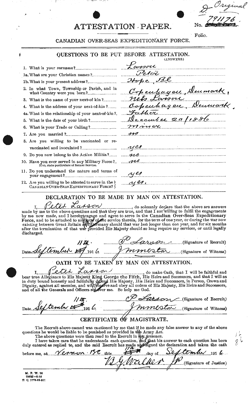 Personnel Records of the First World War - CEF 451761a