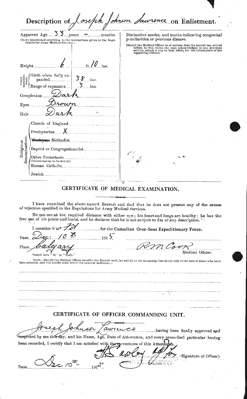 Personnel Records of the First World War - CEF 452401b