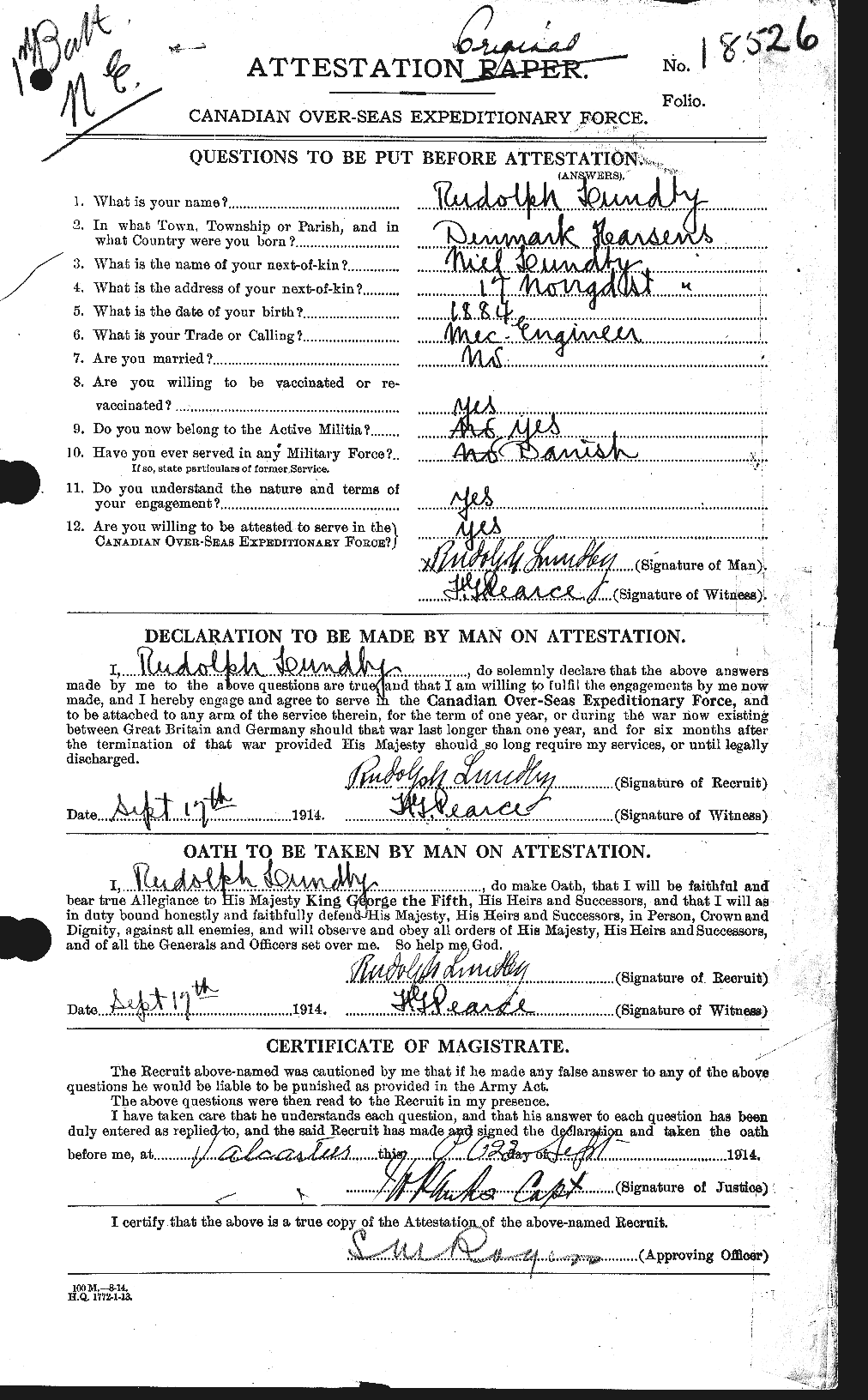 Personnel Records of the First World War - CEF 473272a