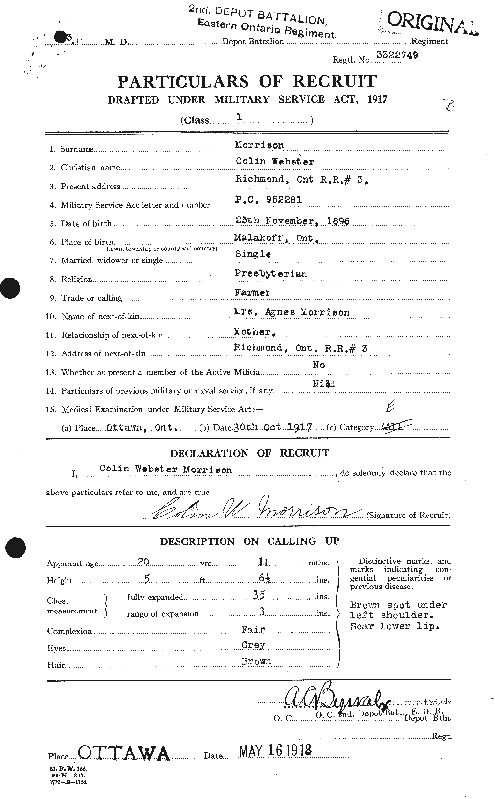 Personnel Records of the First World War - CEF 505386a