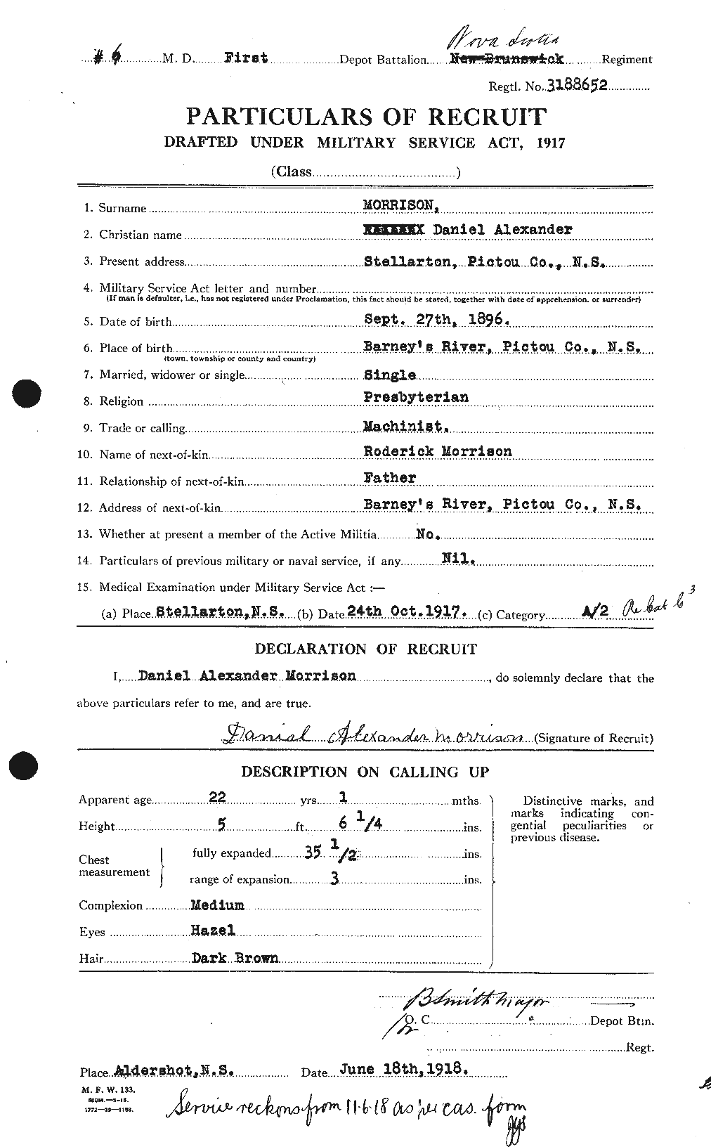 Personnel Records of the First World War - CEF 505404a