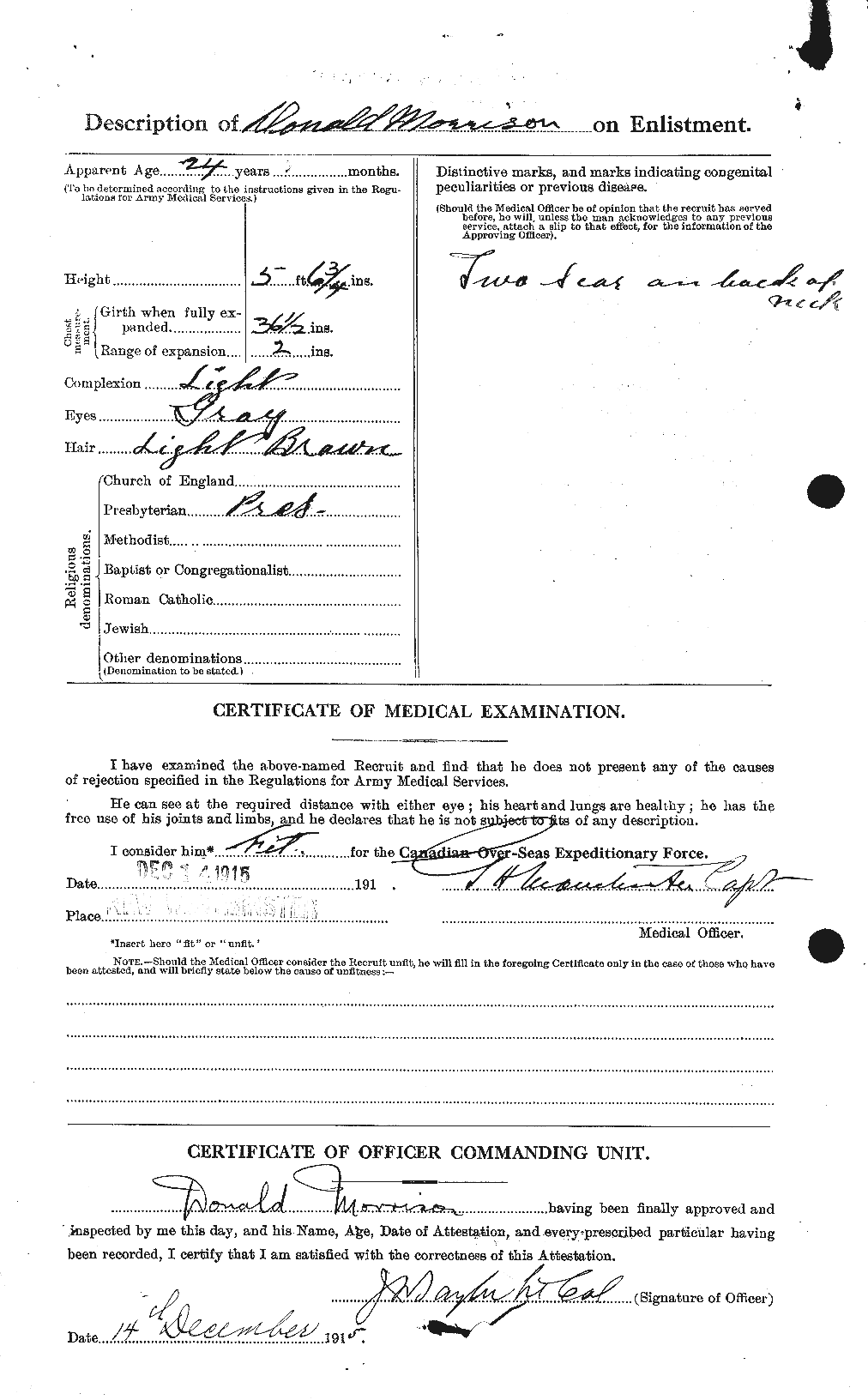 Dossiers du Personnel de la Première Guerre mondiale - CEC 505431b