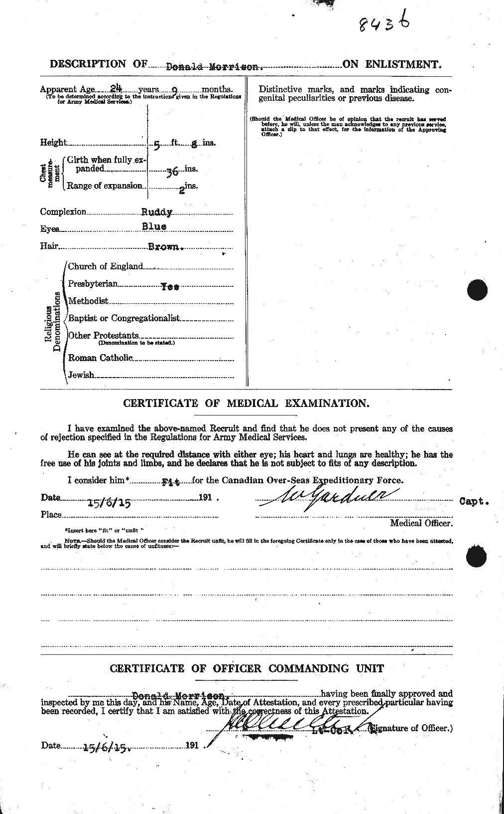 Personnel Records of the First World War - CEF 505447b