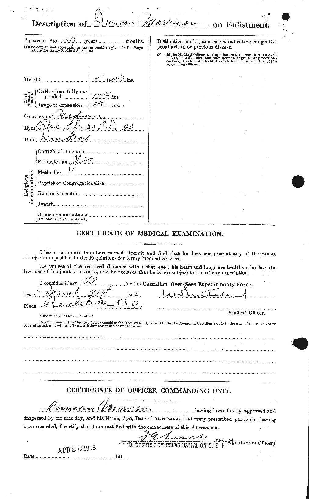 Personnel Records of the First World War - CEF 505481b