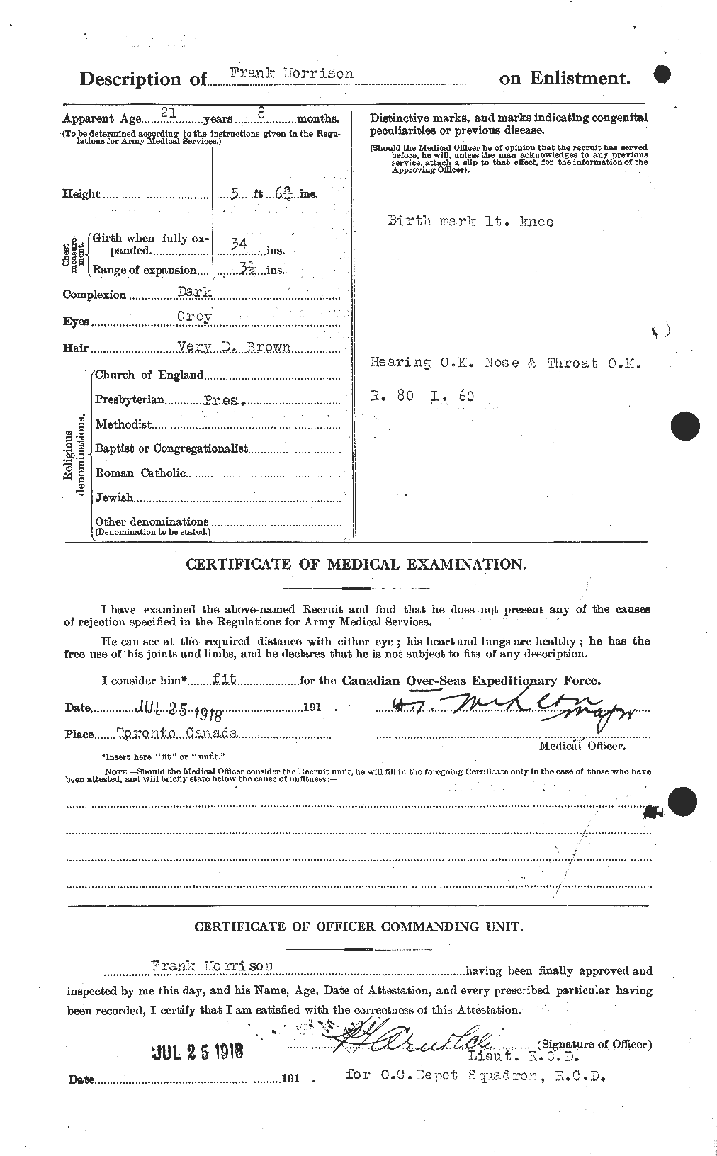 Personnel Records of the First World War - CEF 505541b