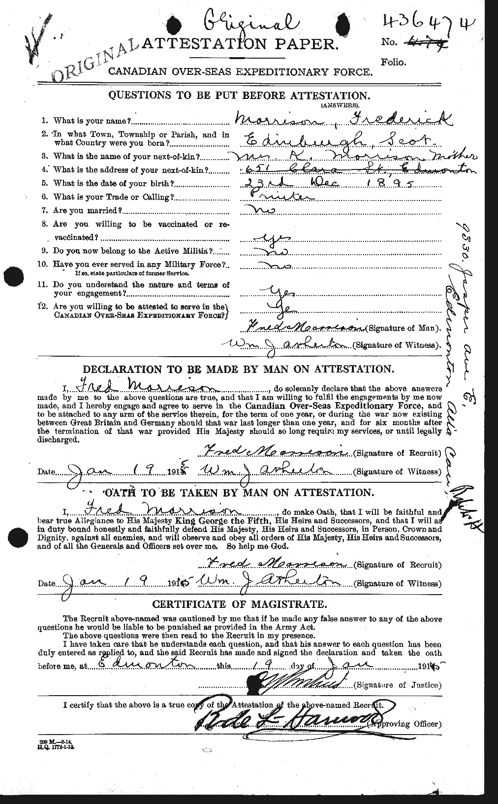 Personnel Records of the First World War - CEF 505559a