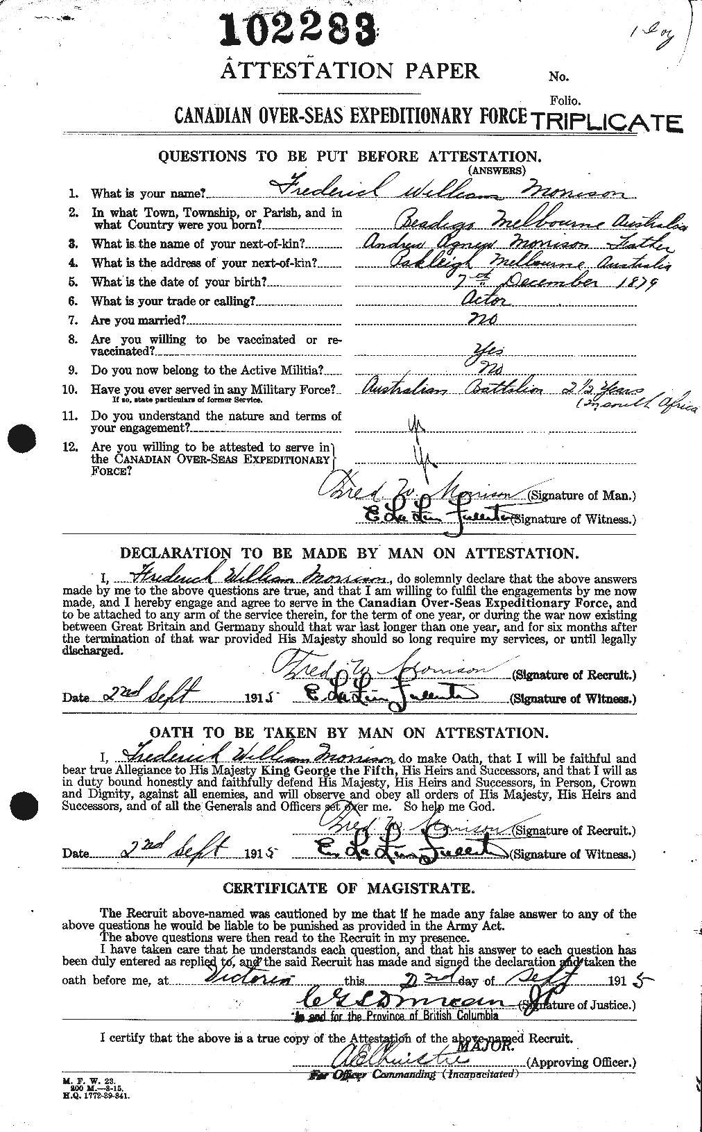 Personnel Records of the First World War - CEF 506775a