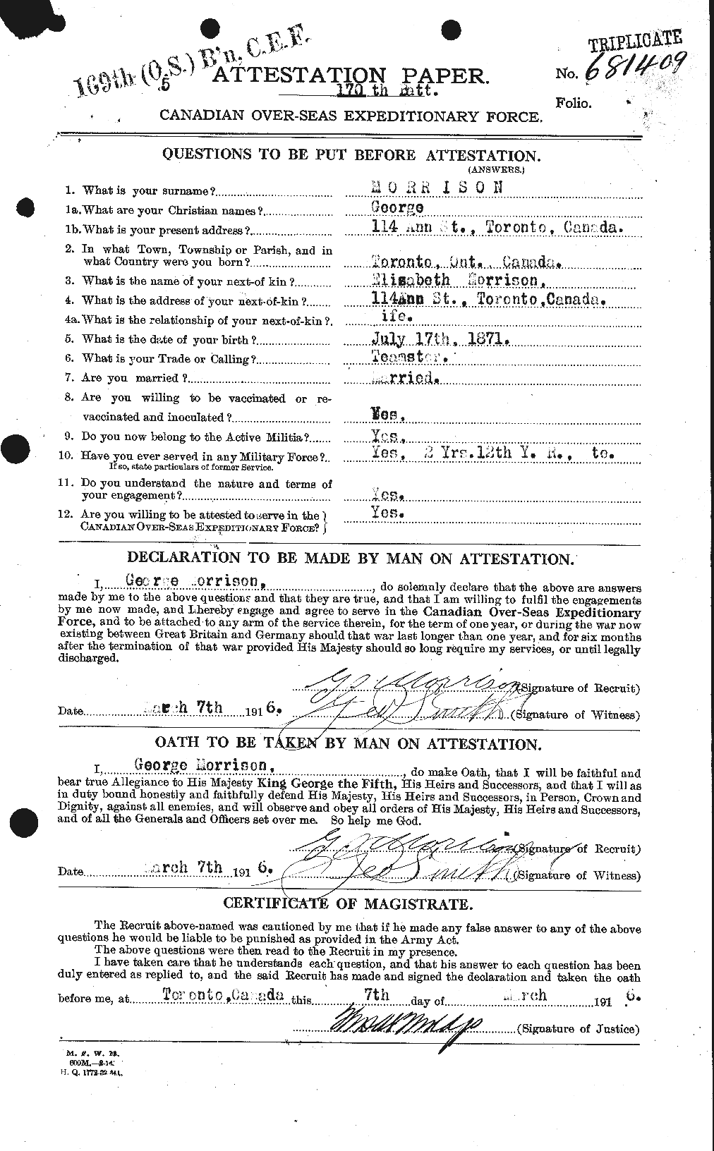 Personnel Records of the First World War - CEF 506783a