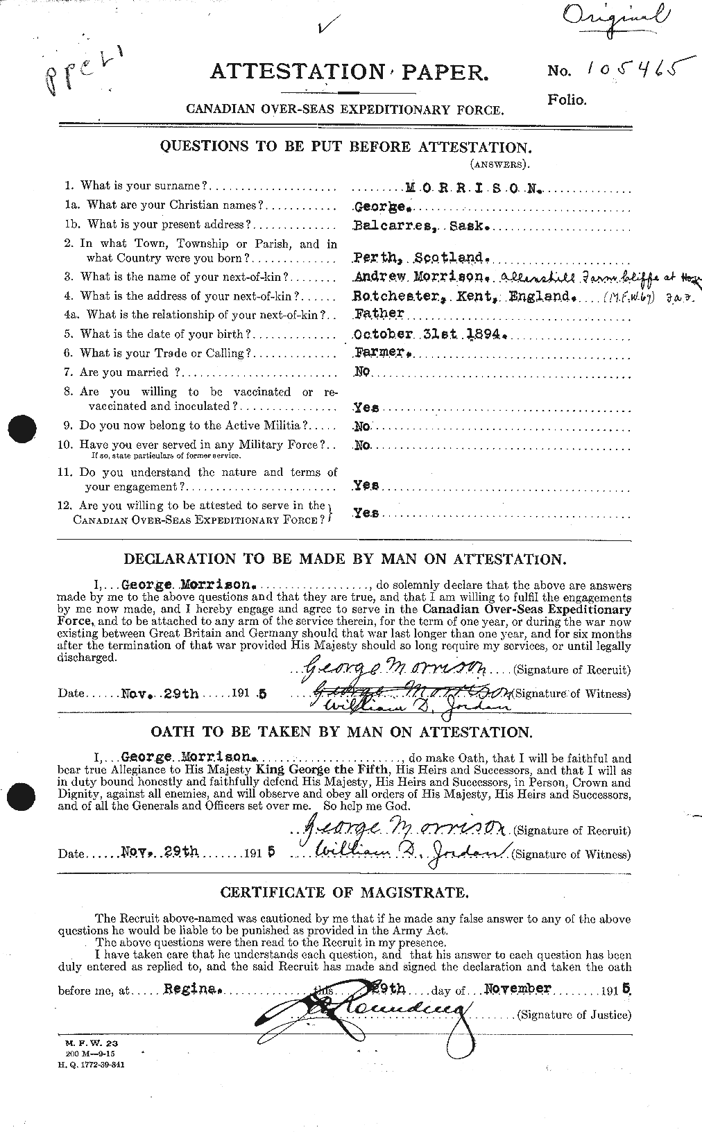 Personnel Records of the First World War - CEF 506794a