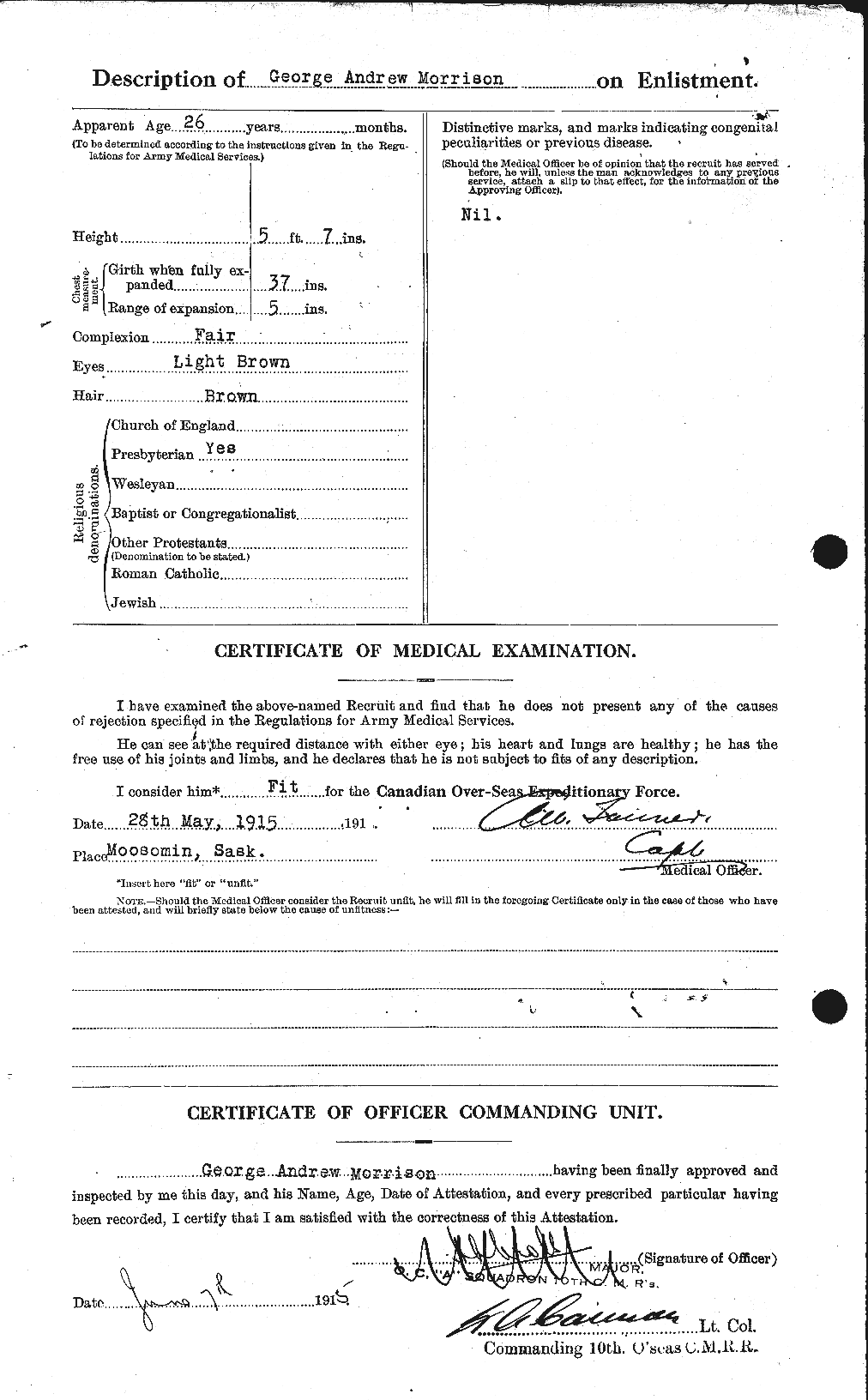 Dossiers du Personnel de la Première Guerre mondiale - CEC 506800b