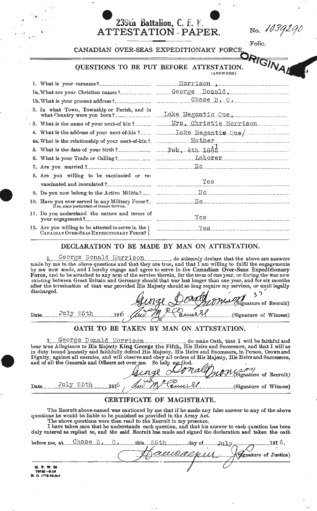 Personnel Records of the First World War - CEF 506804a