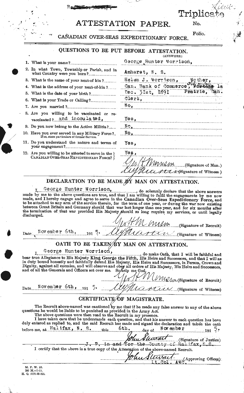 Personnel Records of the First World War - CEF 506814a