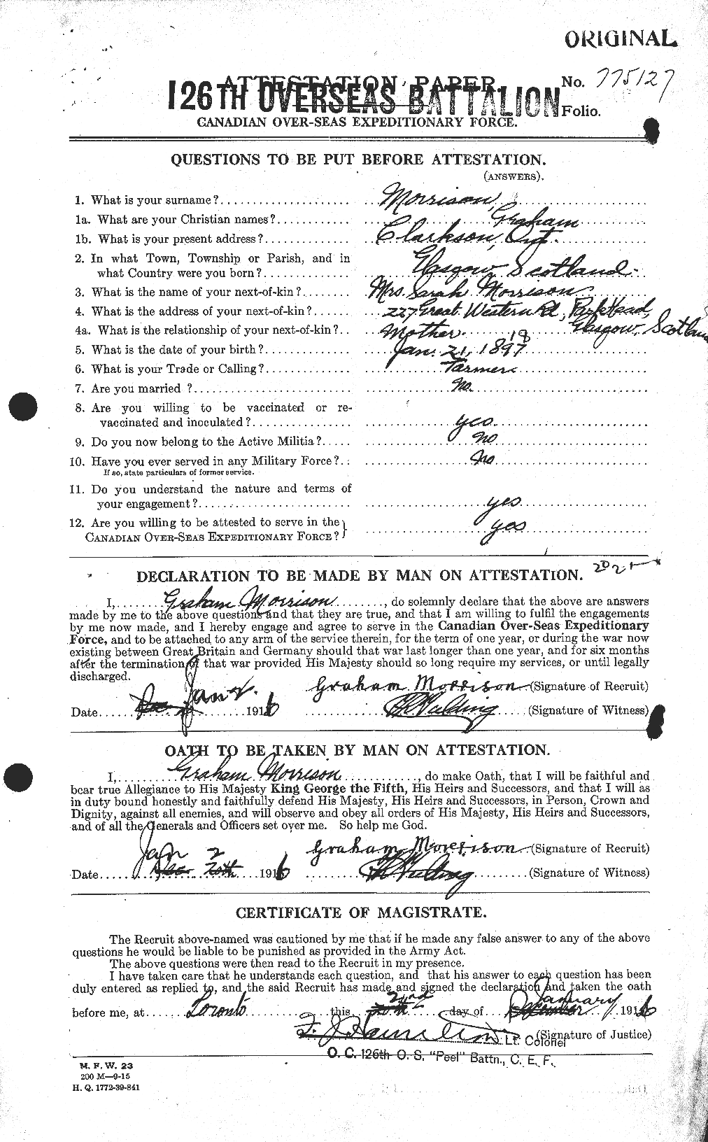 Personnel Records of the First World War - CEF 506831a