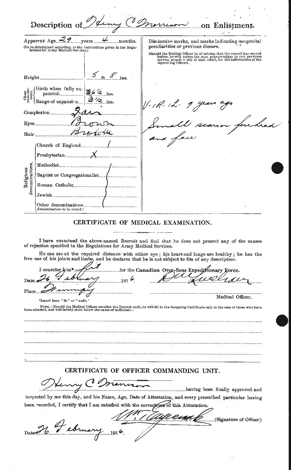 Dossiers du Personnel de la Première Guerre mondiale - CEC 506862b