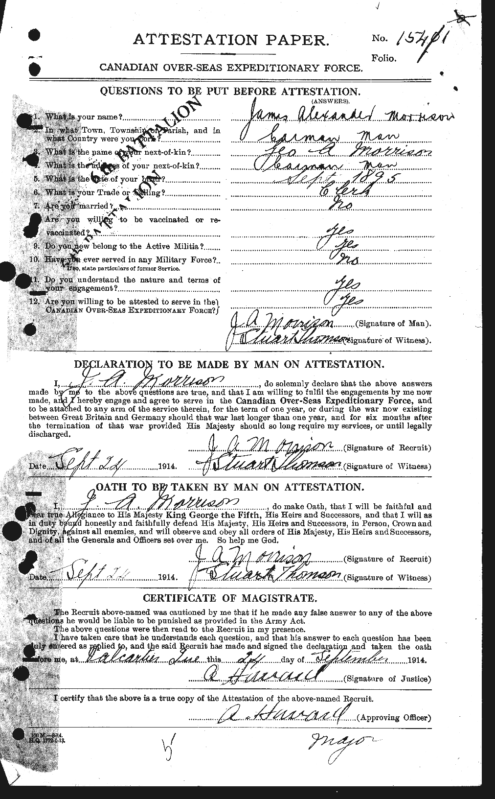 Personnel Records of the First World War - CEF 506917a