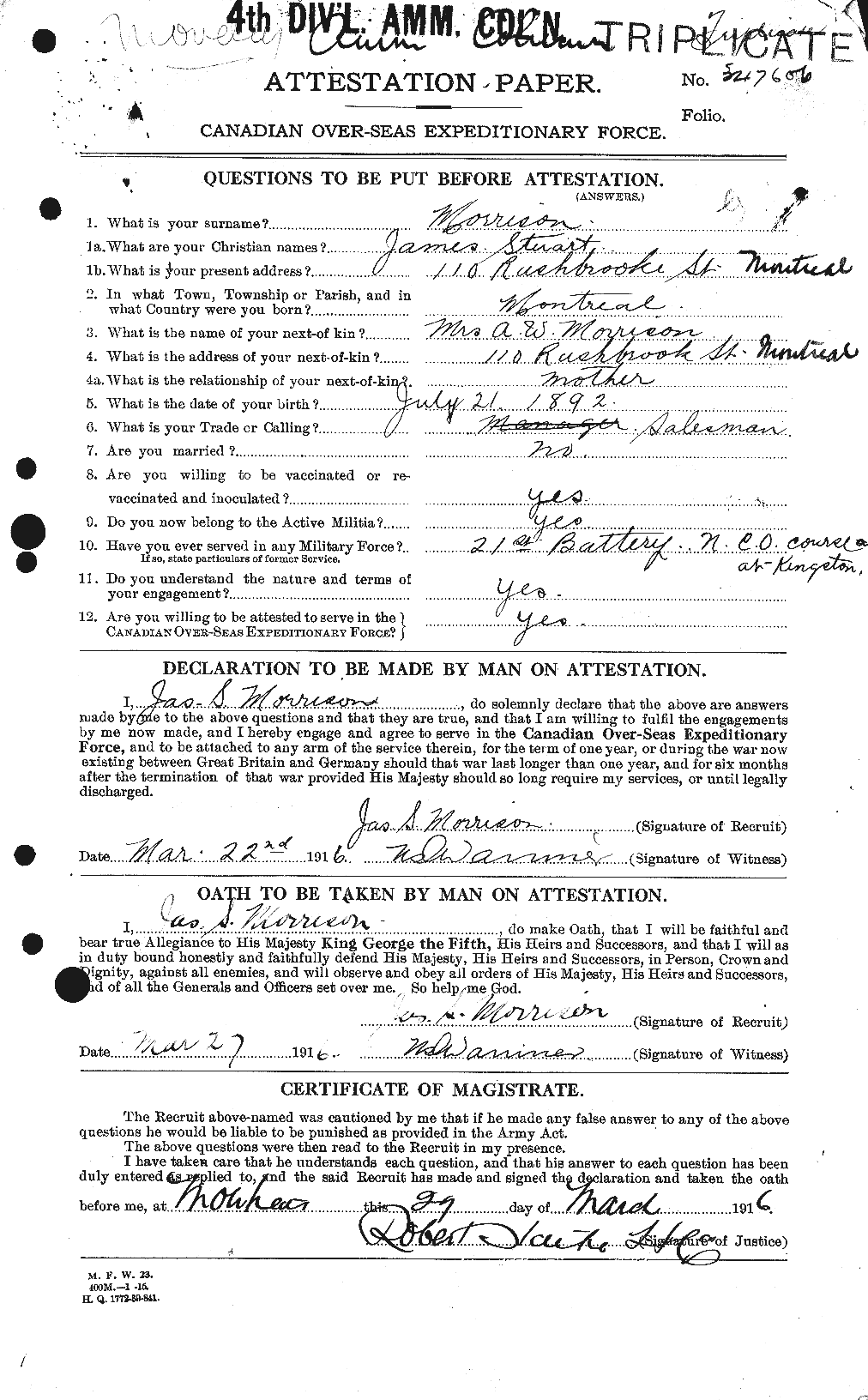 Personnel Records of the First World War - CEF 506950a