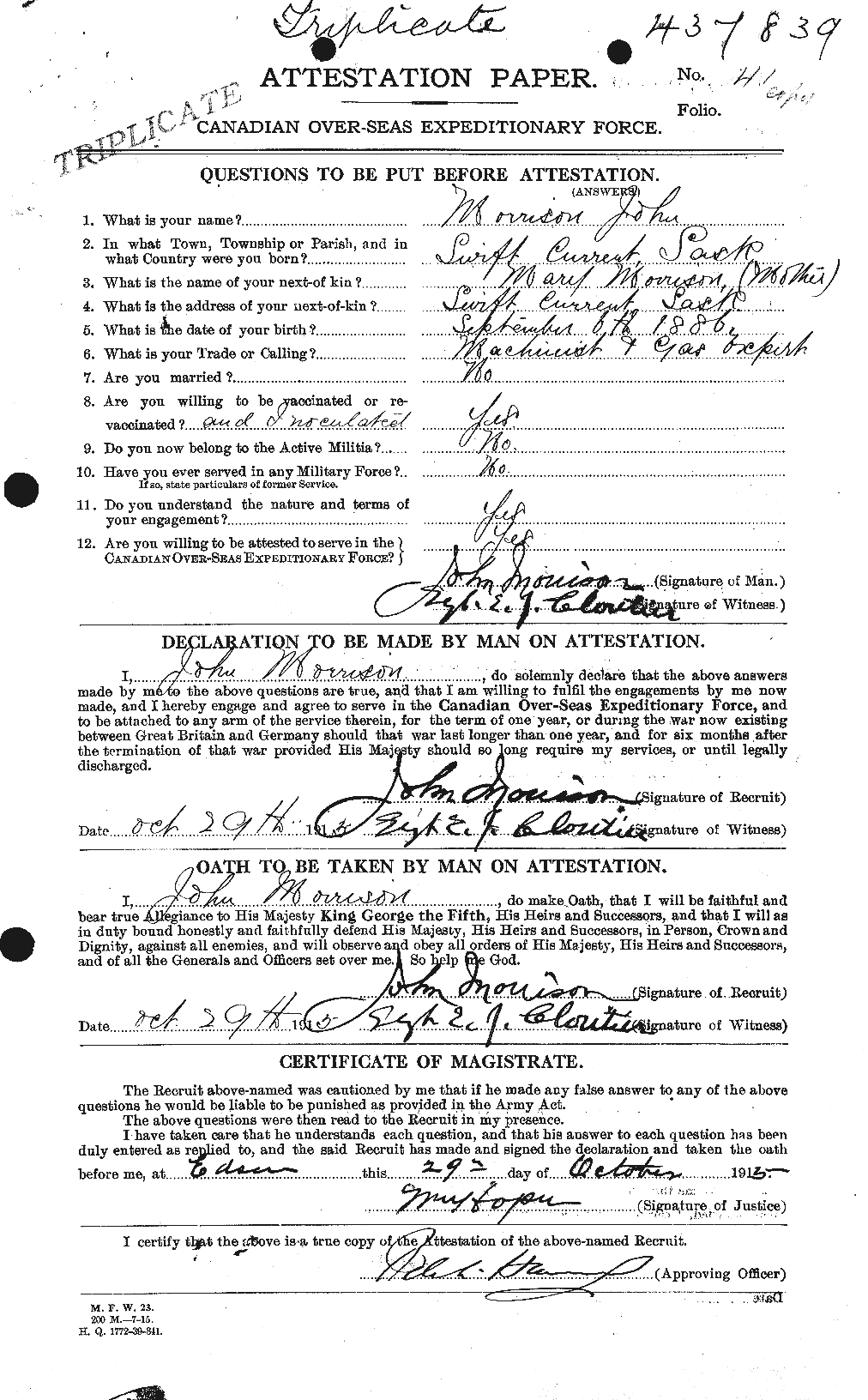 Personnel Records of the First World War - CEF 506959a