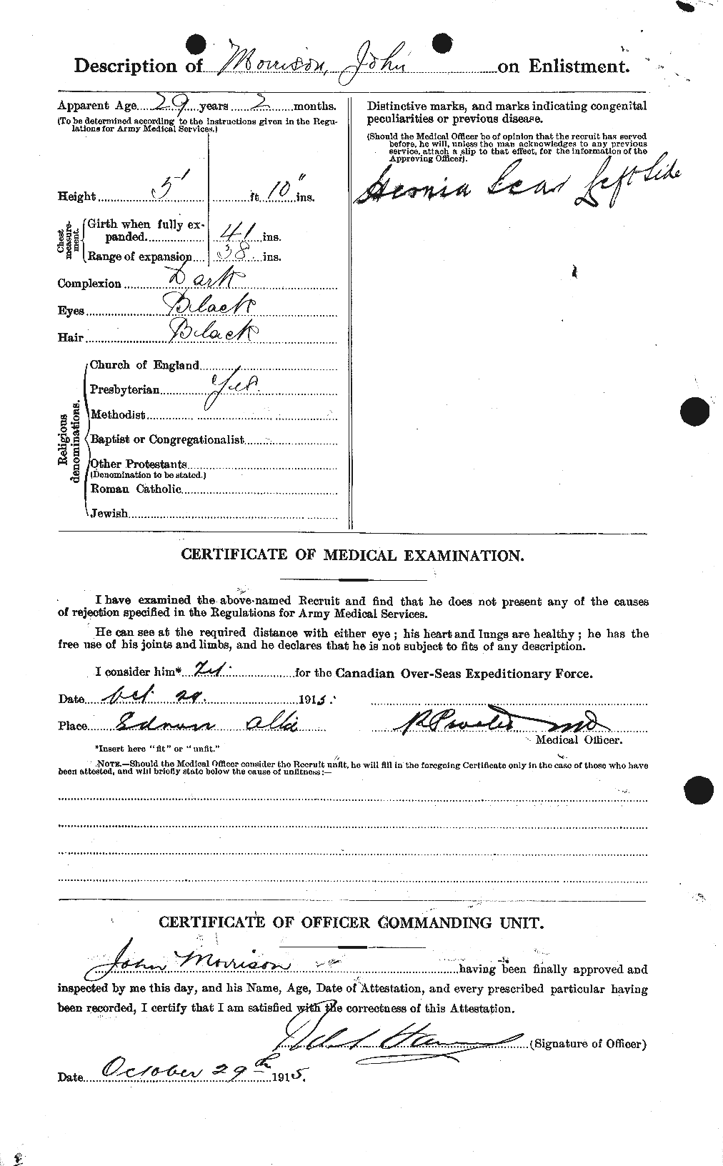 Dossiers du Personnel de la Première Guerre mondiale - CEC 506959b