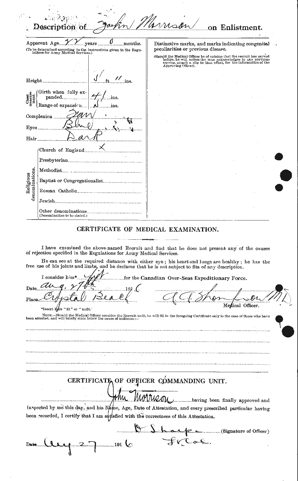 Personnel Records of the First World War - CEF 506965b