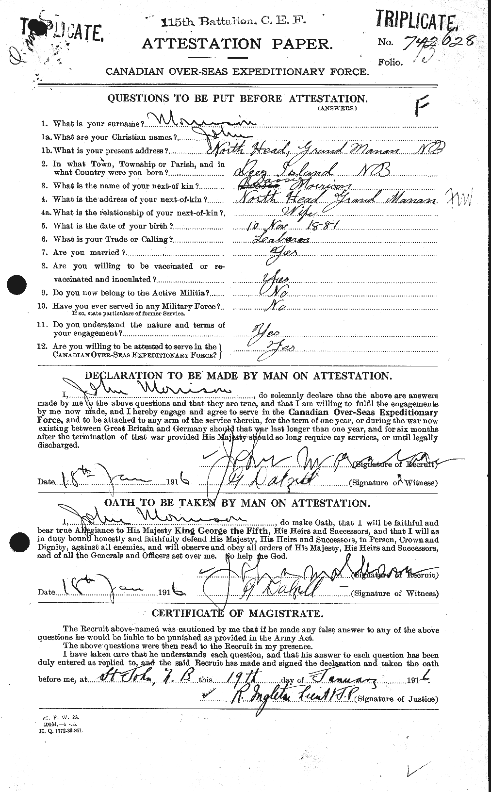 Personnel Records of the First World War - CEF 506986a