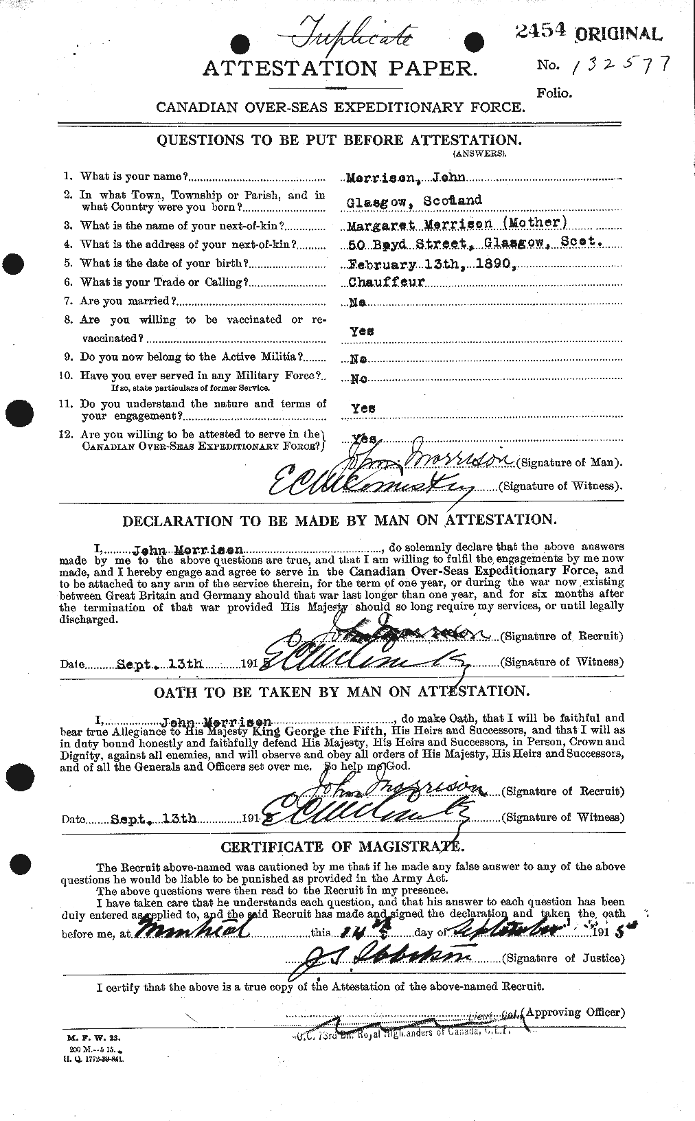 Personnel Records of the First World War - CEF 506996a