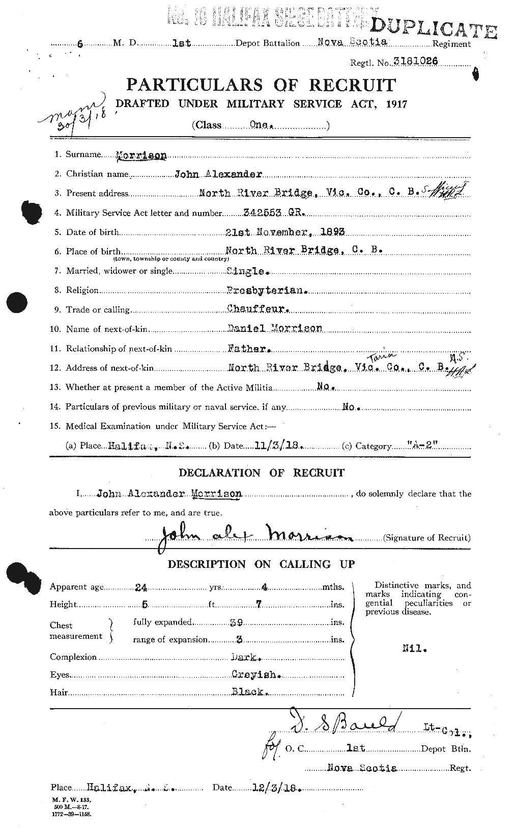 Personnel Records of the First World War - CEF 507010a