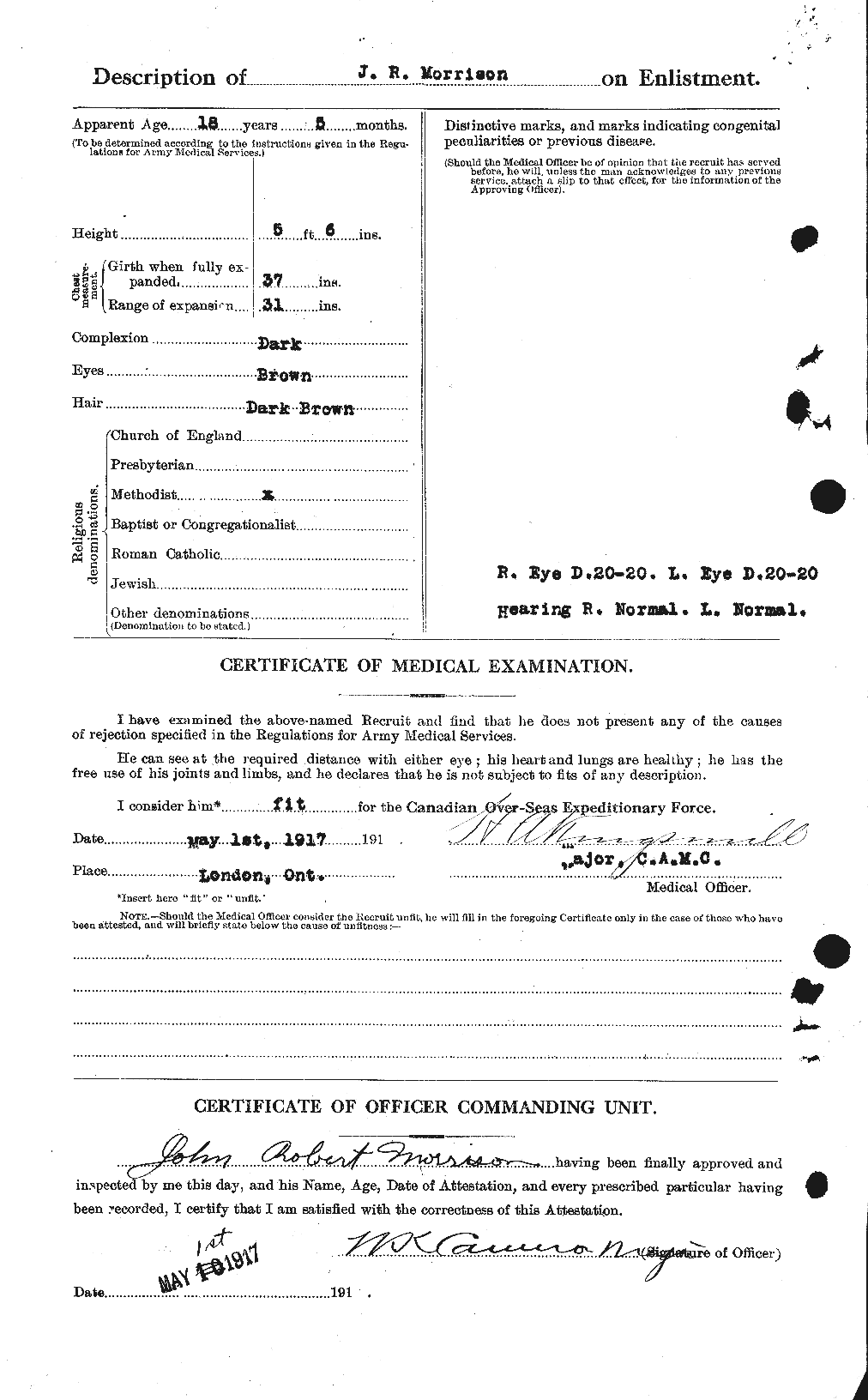 Personnel Records of the First World War - CEF 507066b