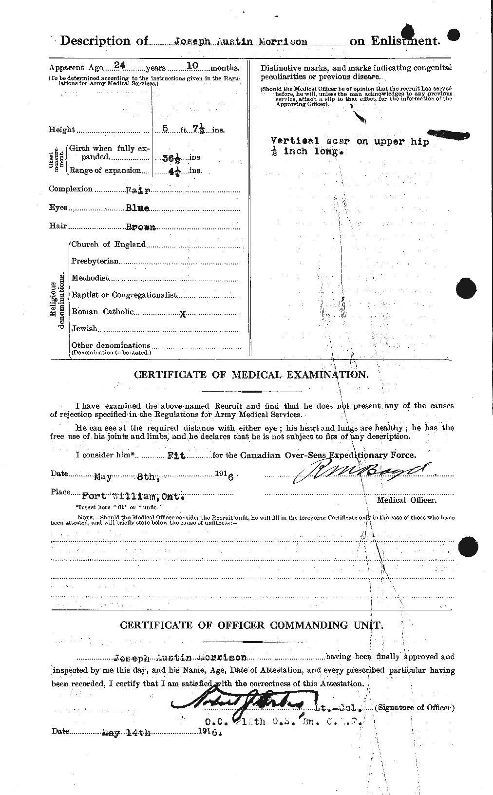 Dossiers du Personnel de la Première Guerre mondiale - CEC 507090b