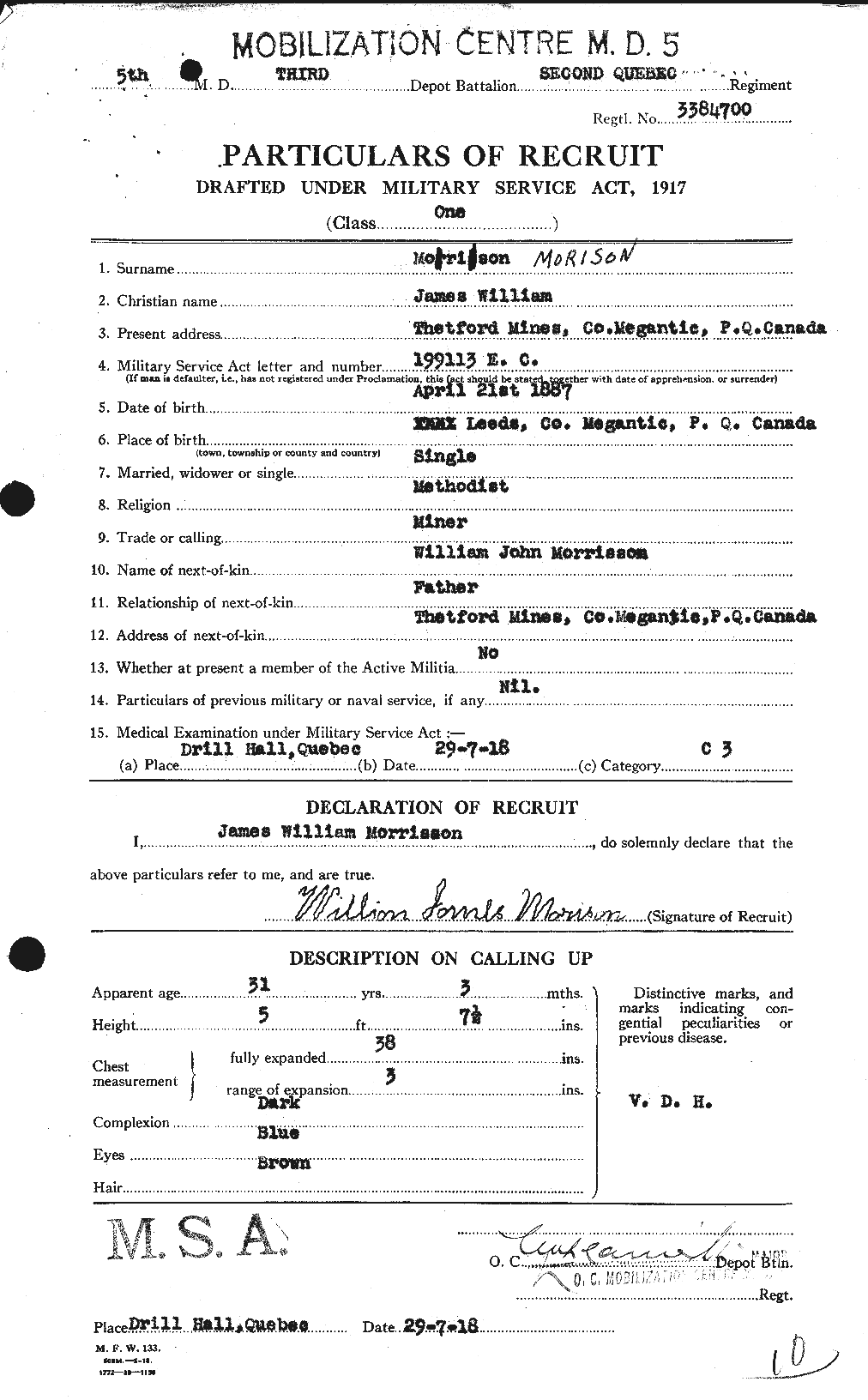 Personnel Records of the First World War - CEF 507947a