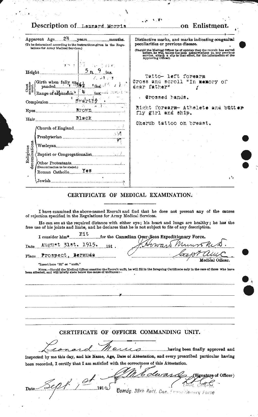 Dossiers du Personnel de la Première Guerre mondiale - CEC 508568b
