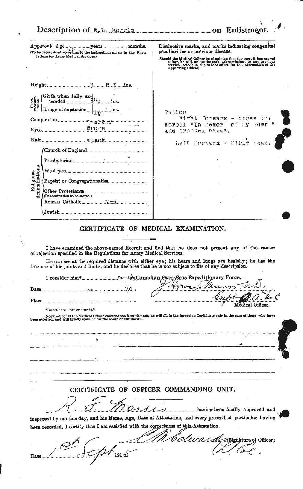 Dossiers du Personnel de la Première Guerre mondiale - CEC 508628b