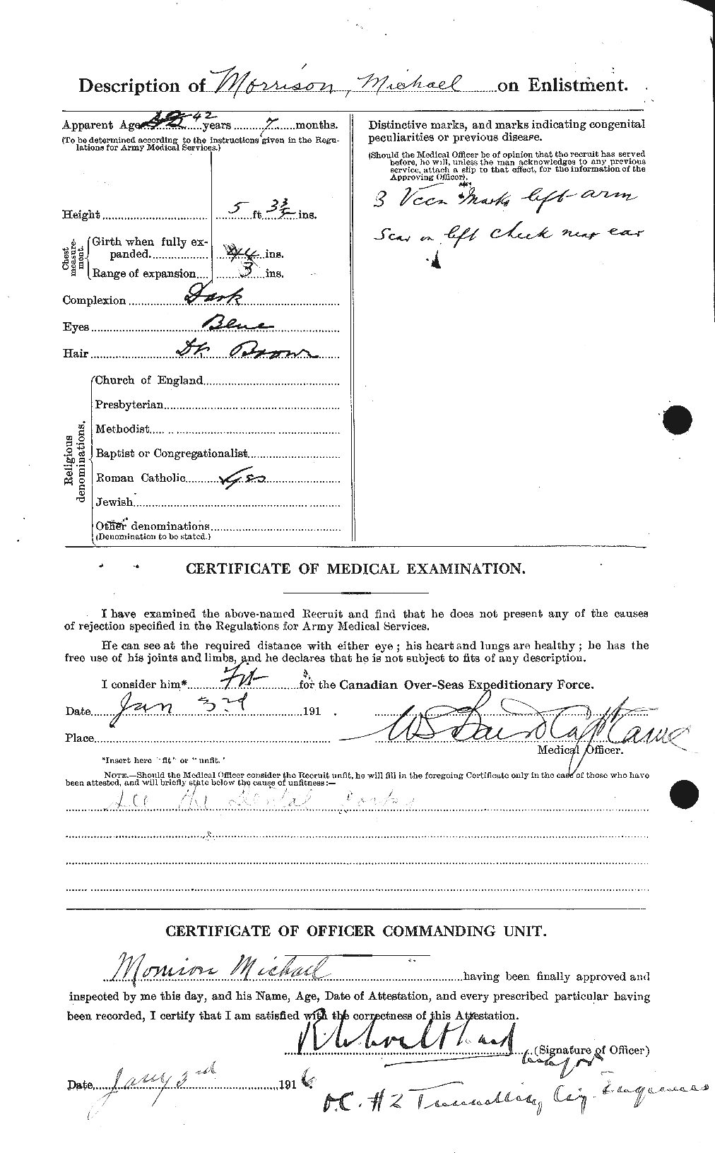 Dossiers du Personnel de la Première Guerre mondiale - CEC 509002b