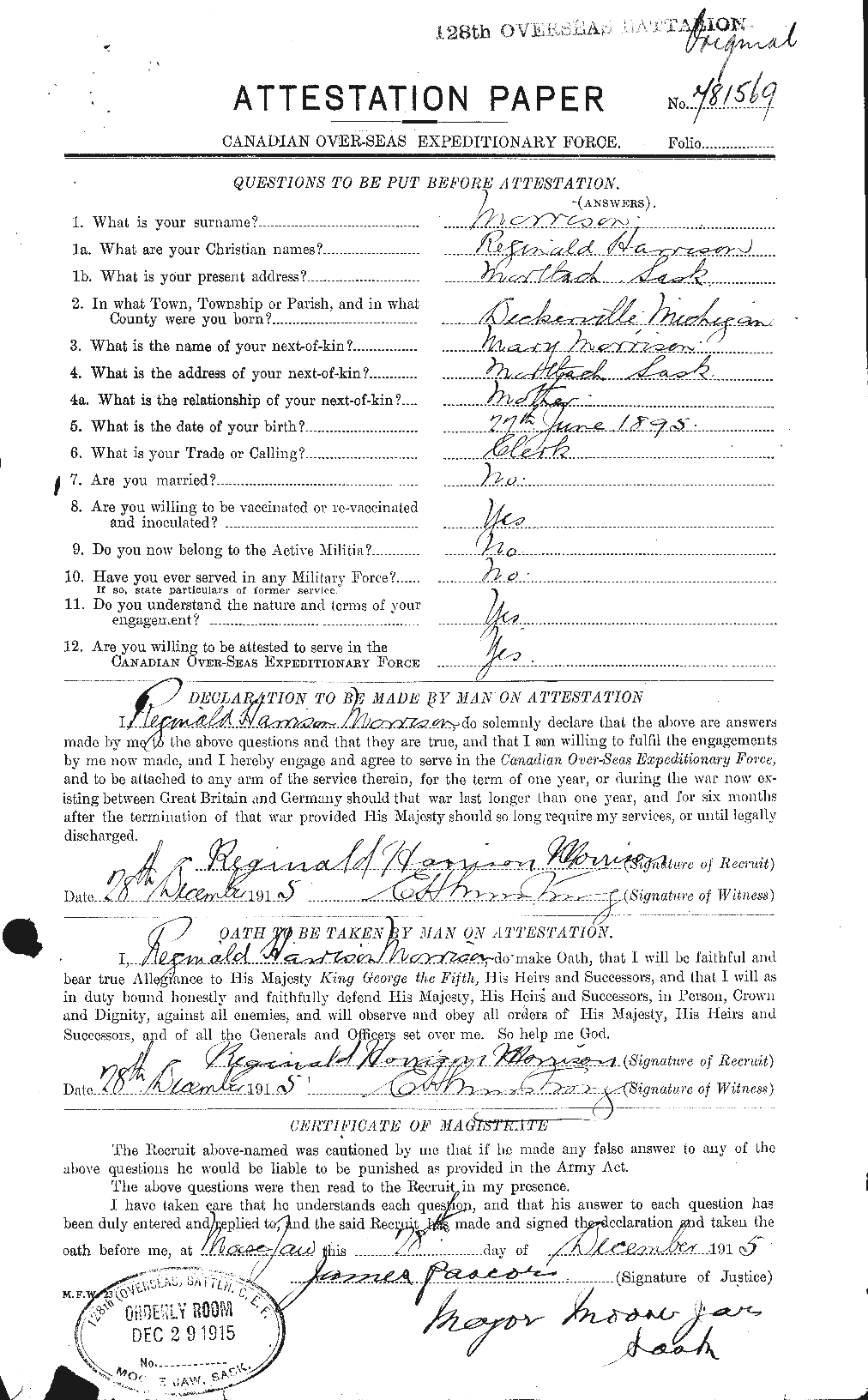 Personnel Records of the First World War - CEF 509072a