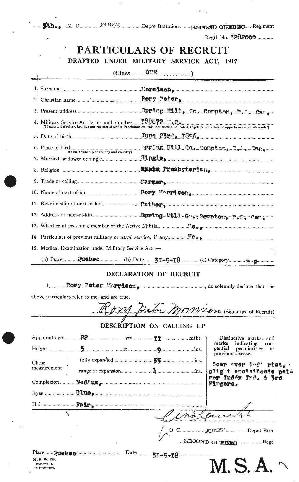 Personnel Records of the First World War - CEF 509127a