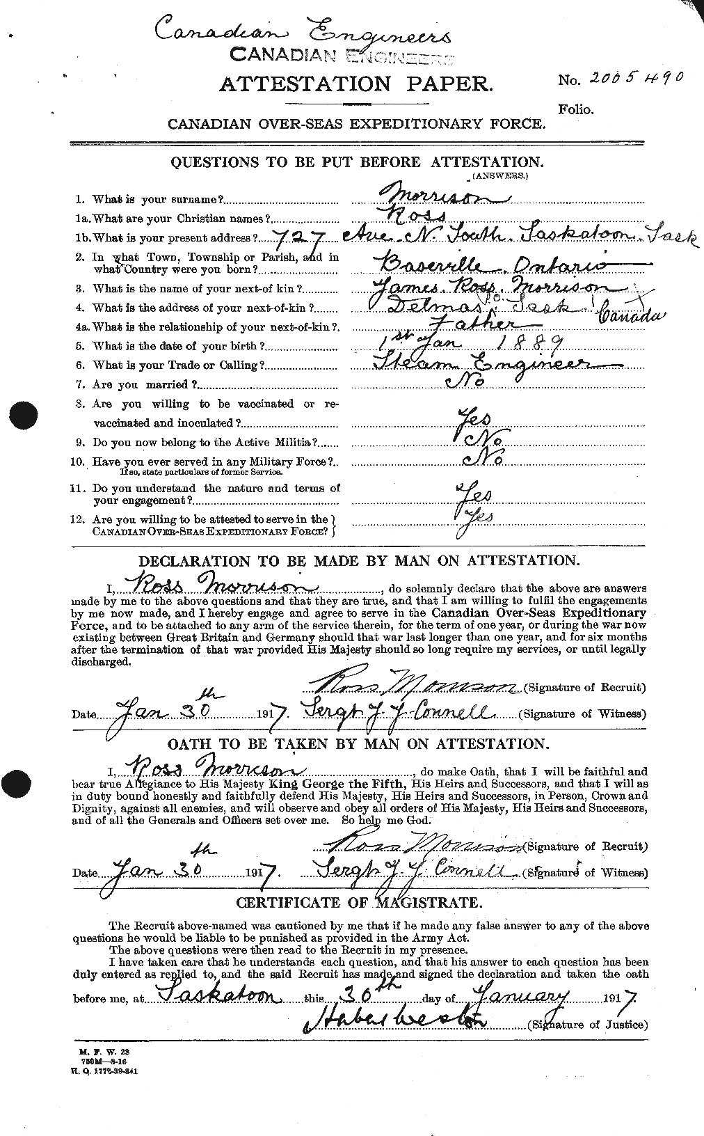 Personnel Records of the First World War - CEF 509128a