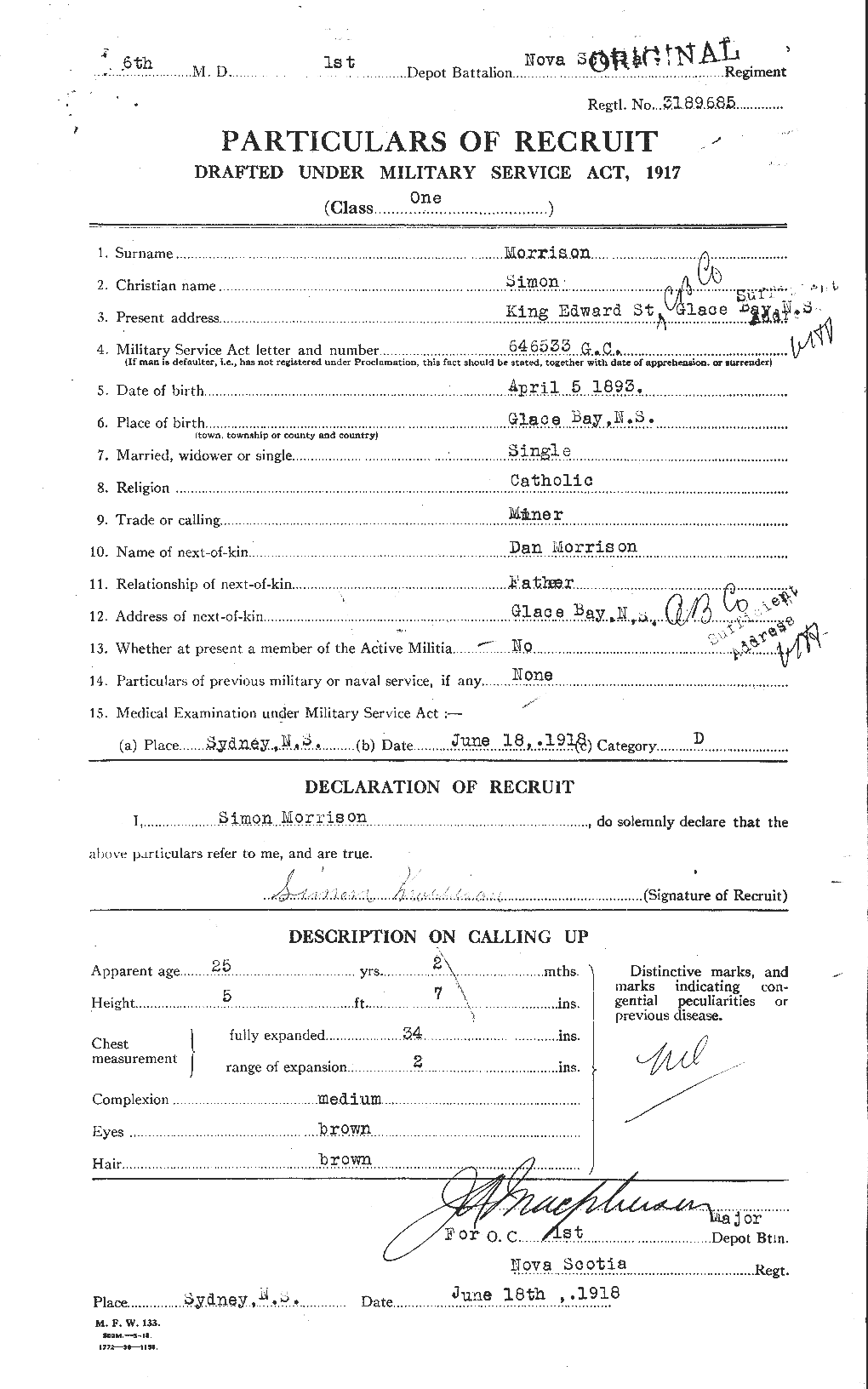 Personnel Records of the First World War - CEF 509154a