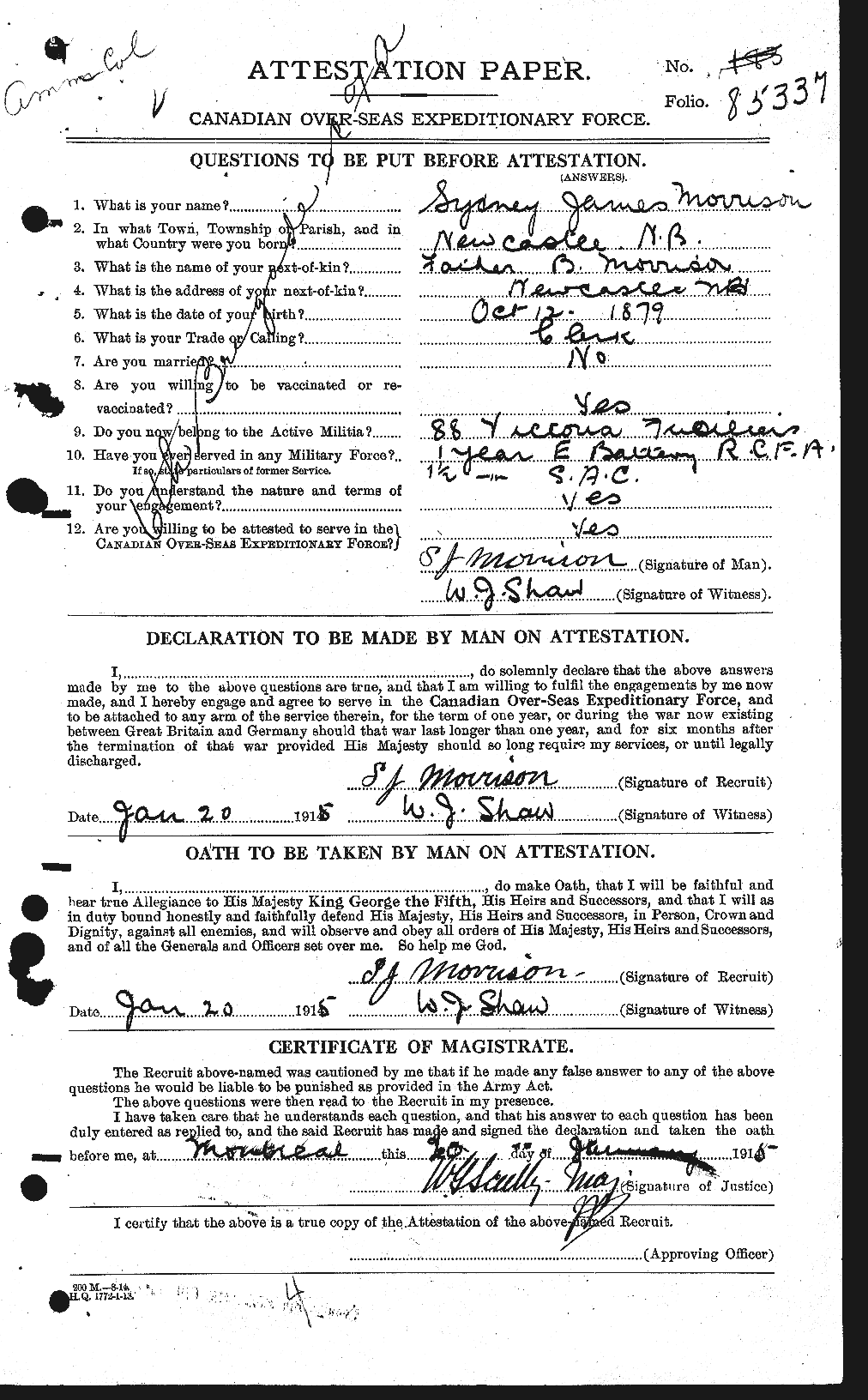 Personnel Records of the First World War - CEF 509162a