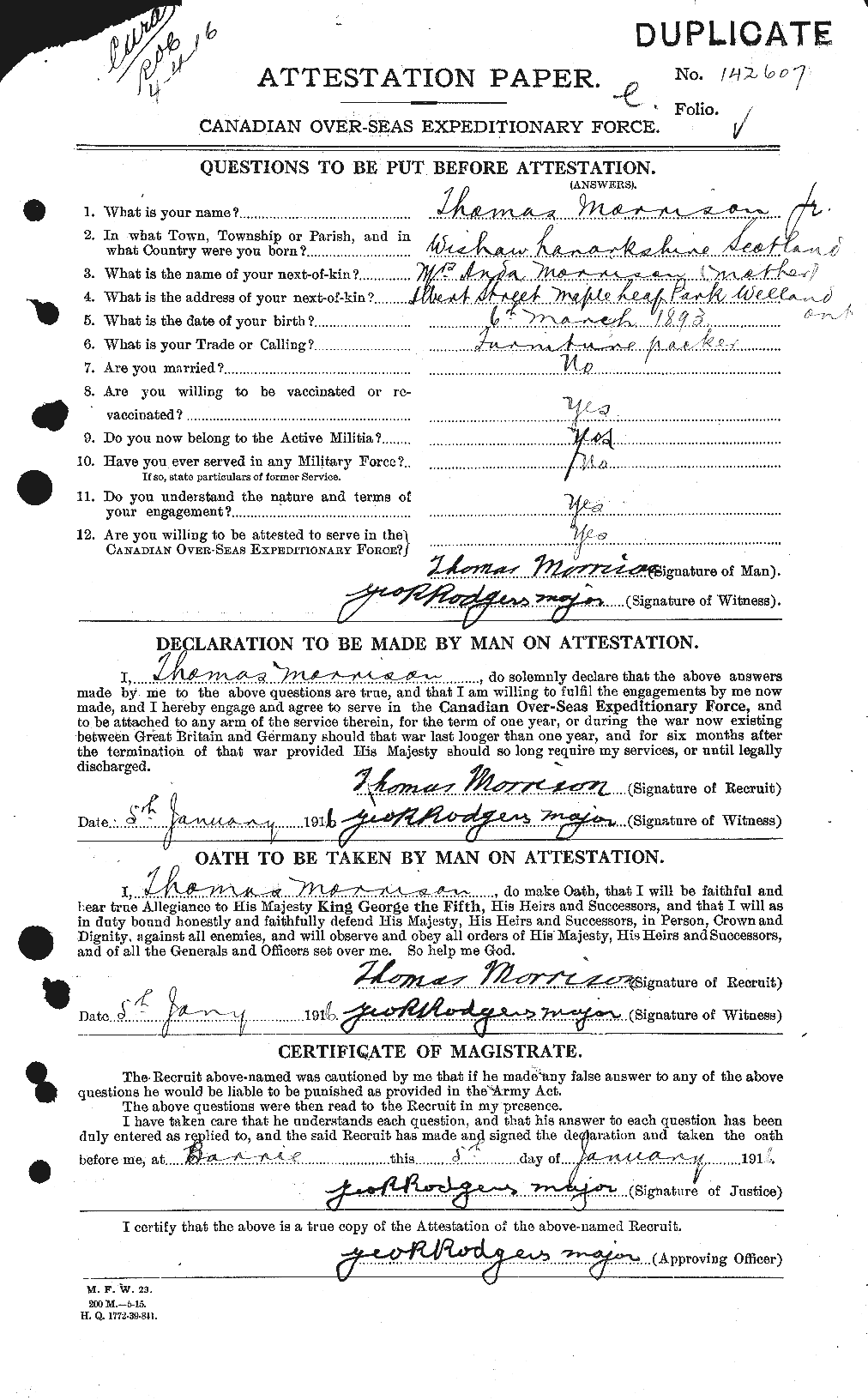 Personnel Records of the First World War - CEF 509177a