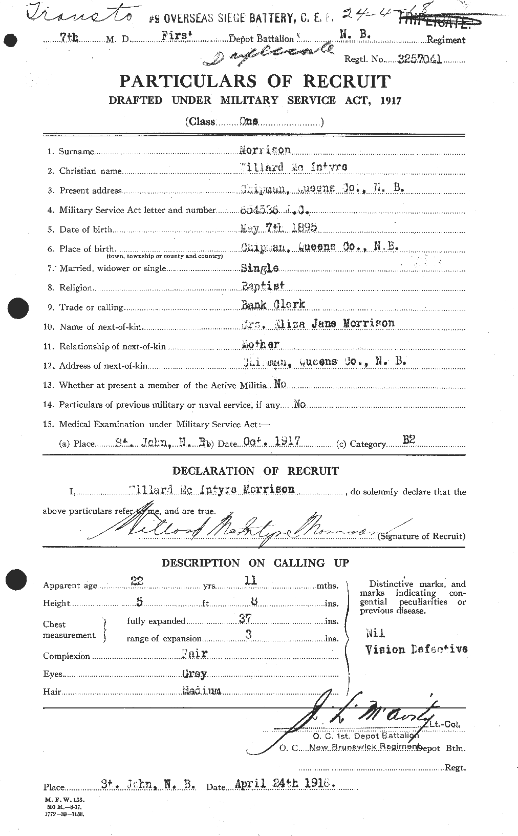 Personnel Records of the First World War - CEF 509226a