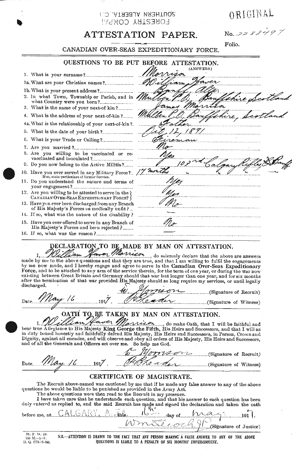 Personnel Records of the First World War - CEF 509298a