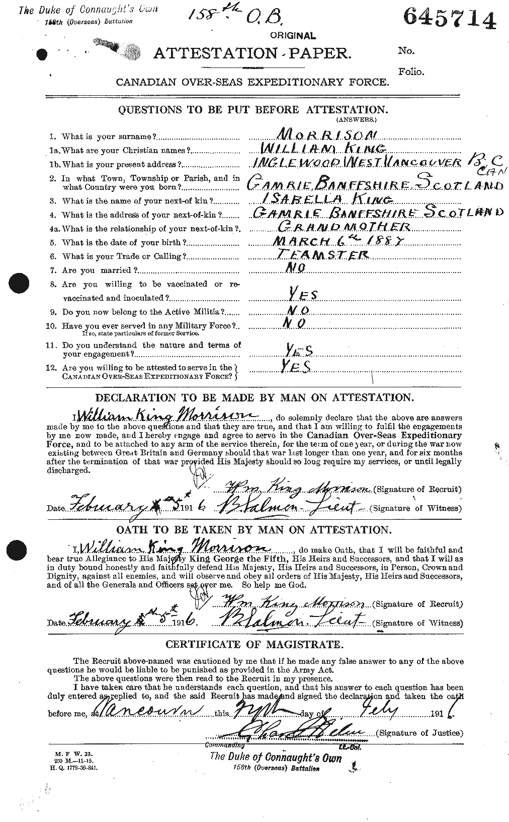 Personnel Records of the First World War - CEF 509312a