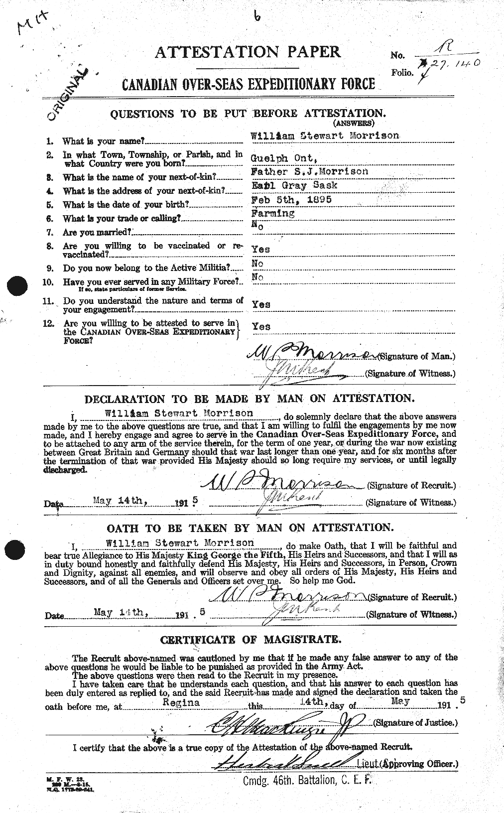 Personnel Records of the First World War - CEF 509323a