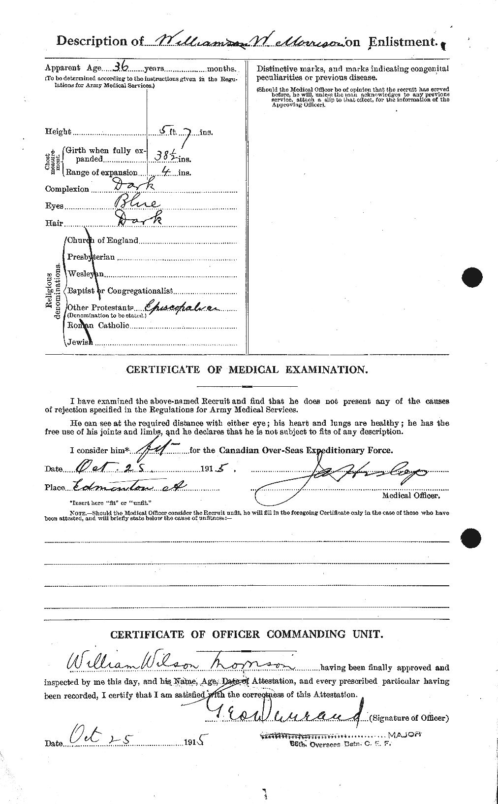 Dossiers du Personnel de la Première Guerre mondiale - CEC 509331b
