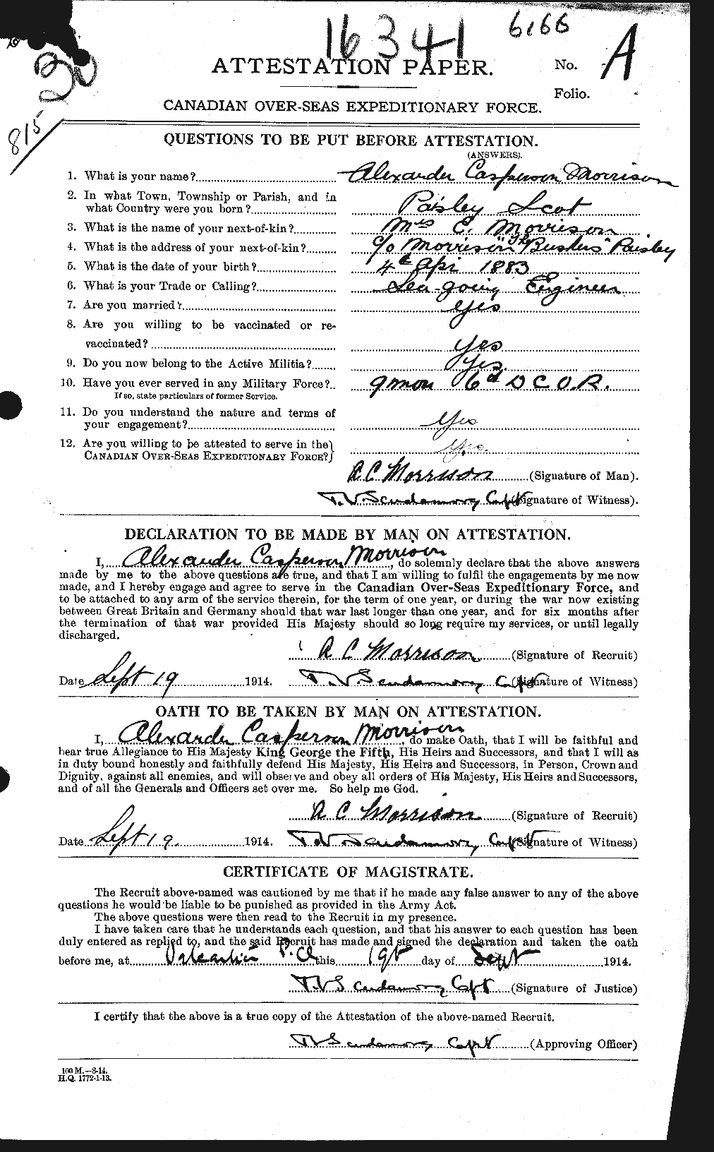 Personnel Records of the First World War - CEF 510997a