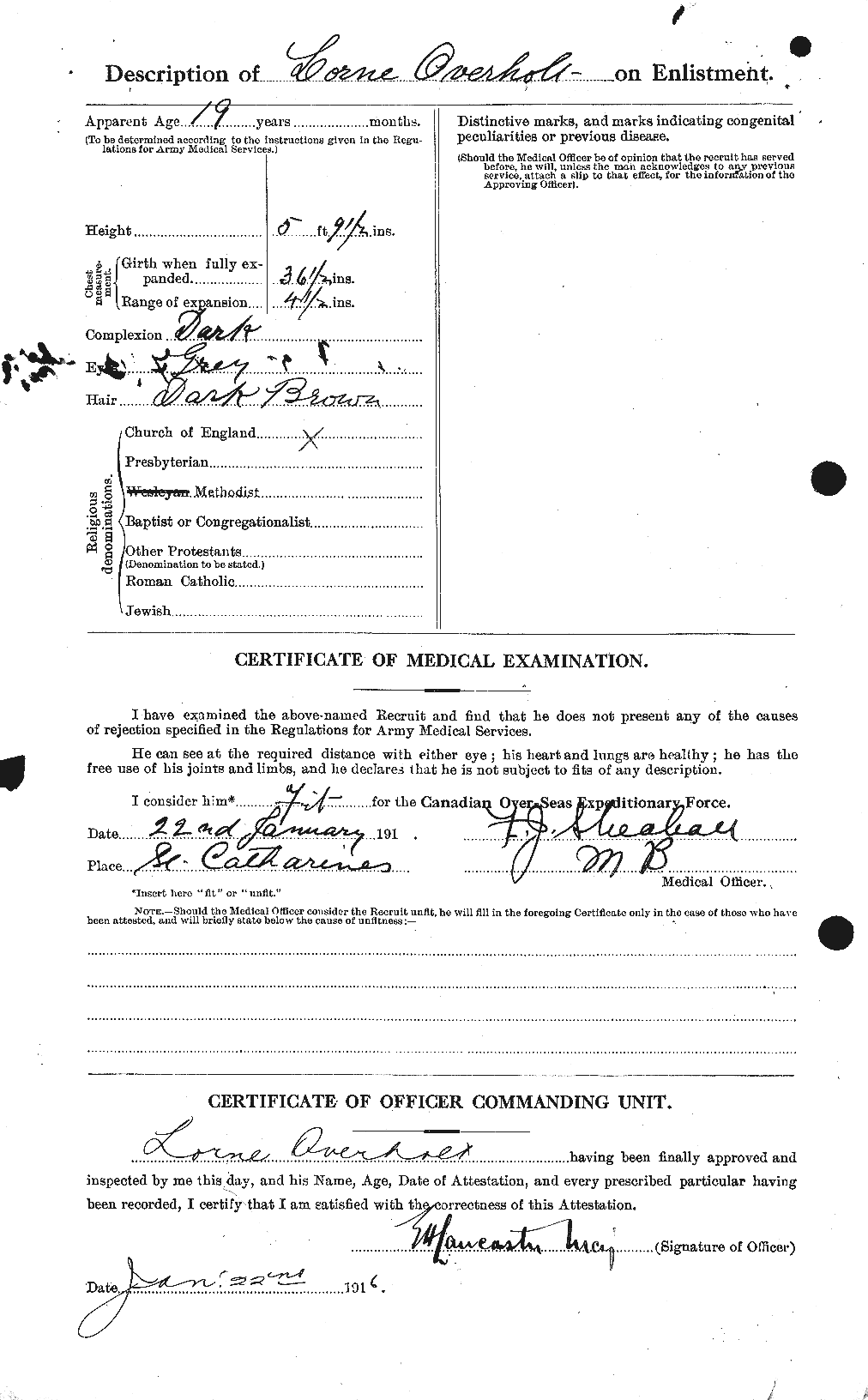 Personnel Records of the First World War - CEF 561109b