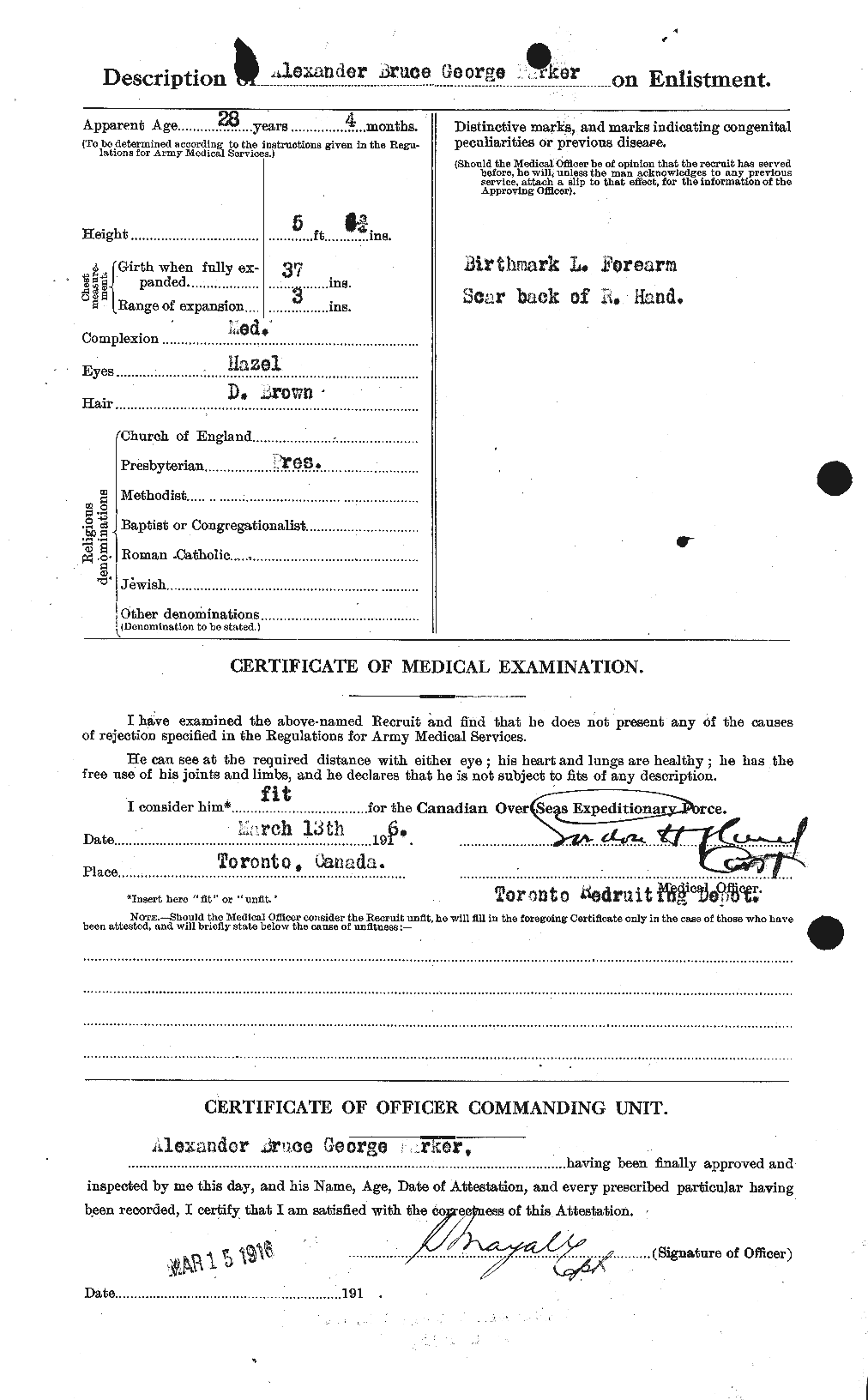 Personnel Records of the First World War - CEF 564972b